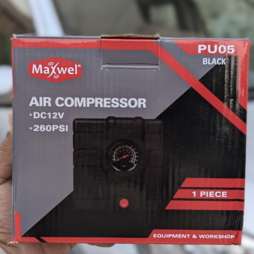 Maxwel Air Compressor DC 12V Portable Tire Inflator For Cars, Bikes & More